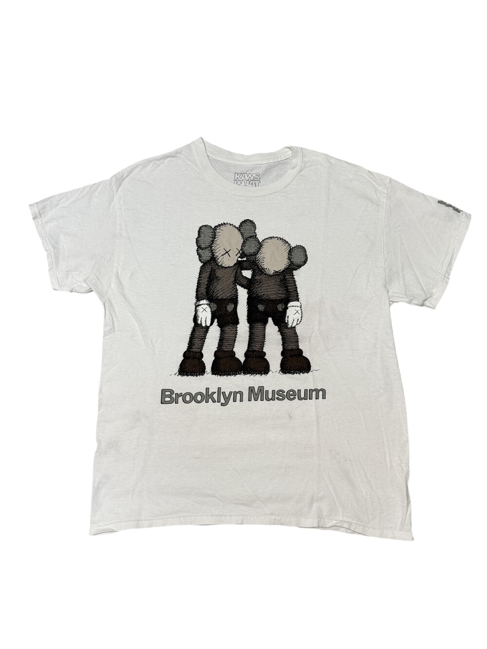 Kaws Shirt Mens Large White Brooklyn Museum What Party Graphic Tee Art Companion